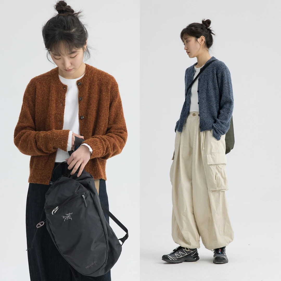 【星尘开衫】步履不停 秋冬休闲 设计师款 康宝莱花式纱圆领开衫