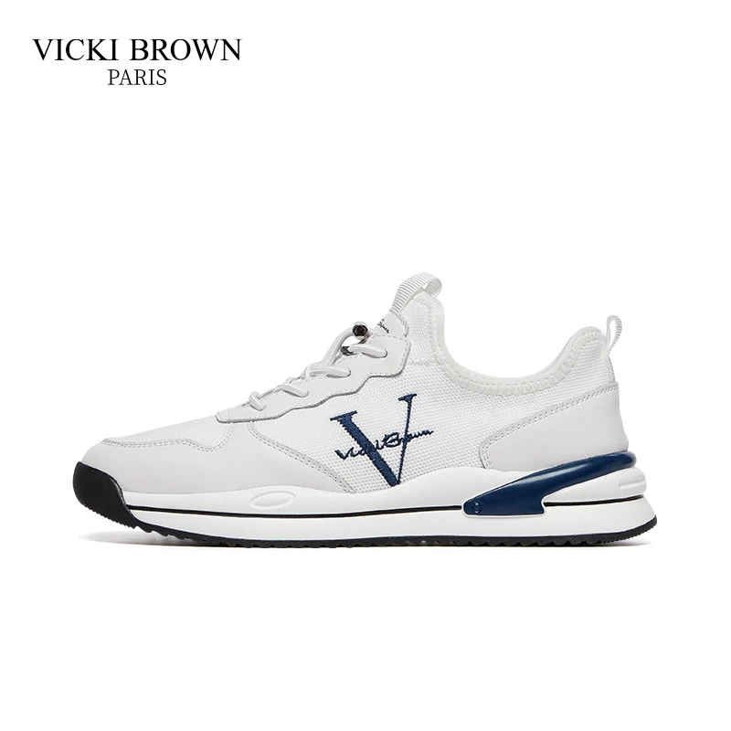 VICKI BROWN夏季男士时尚百搭男鞋舒适透气网面运动鞋软底休闲鞋