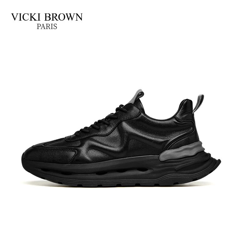 VICKI BROWN男士时尚透气潮鞋潮流百搭休闲鞋透气舒适增高运动鞋