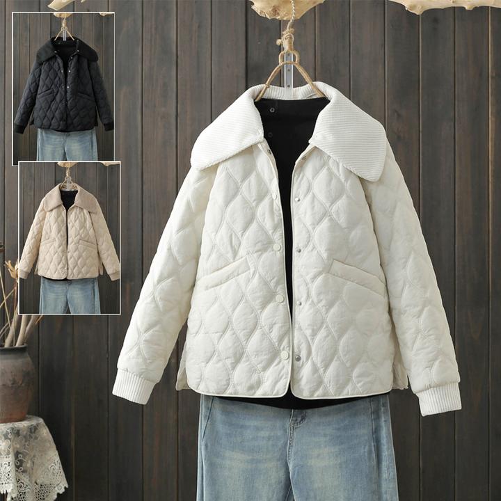 可拆卸领~冬季大码200斤保暖棉服外套夹棉上衣宽松棉袄短款秋冬潮