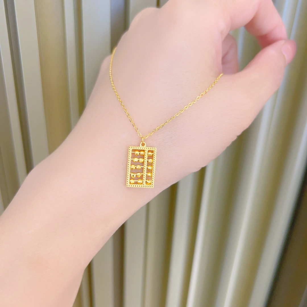 足金999金算盘5G黄金套链时尚百搭黄金首饰套链260