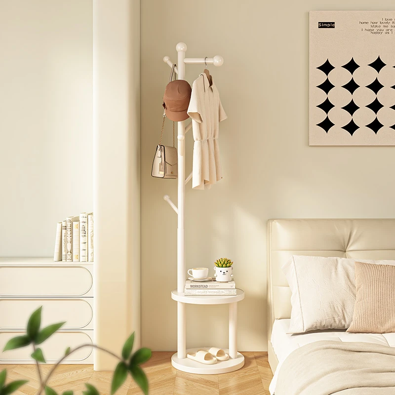 实木晾衣架家用衣帽架落地卧室衣架落地挂衣架立式床边衣服置物架