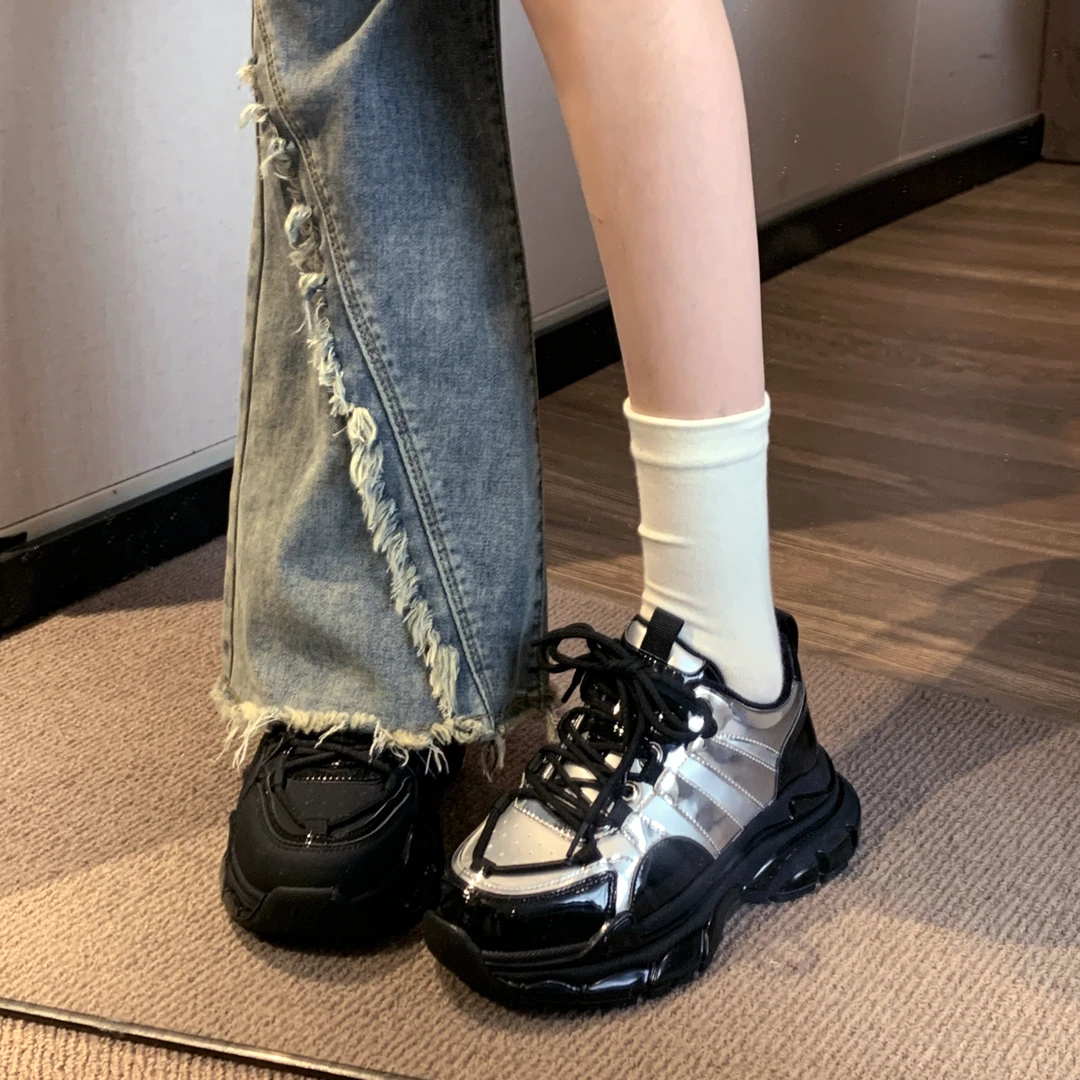贾不假品牌-潮流网红老爹鞋2023秋冬新款百搭女款小众运动休闲鞋