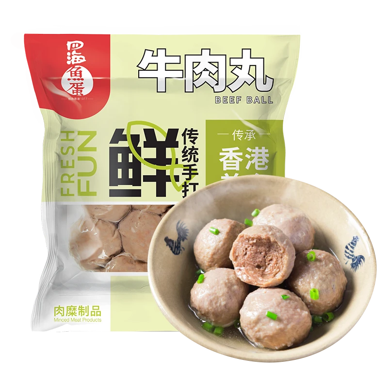 四海鱼蛋鲜装手打牛肉丸180g