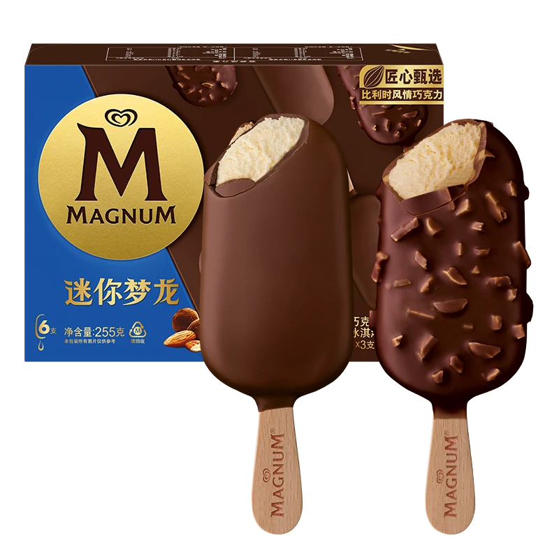 迷你梦龙香草口味+松露巧克力口味冰淇淋255g(6支)