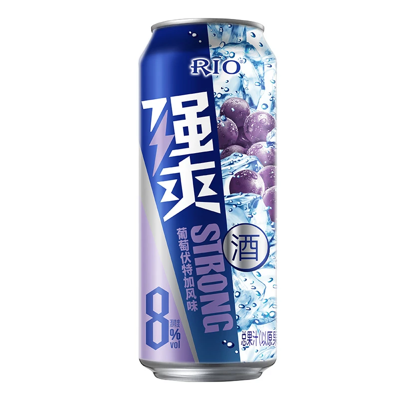 RIO锐澳8度鸡尾酒强爽系列葡萄伏特加风味500ml