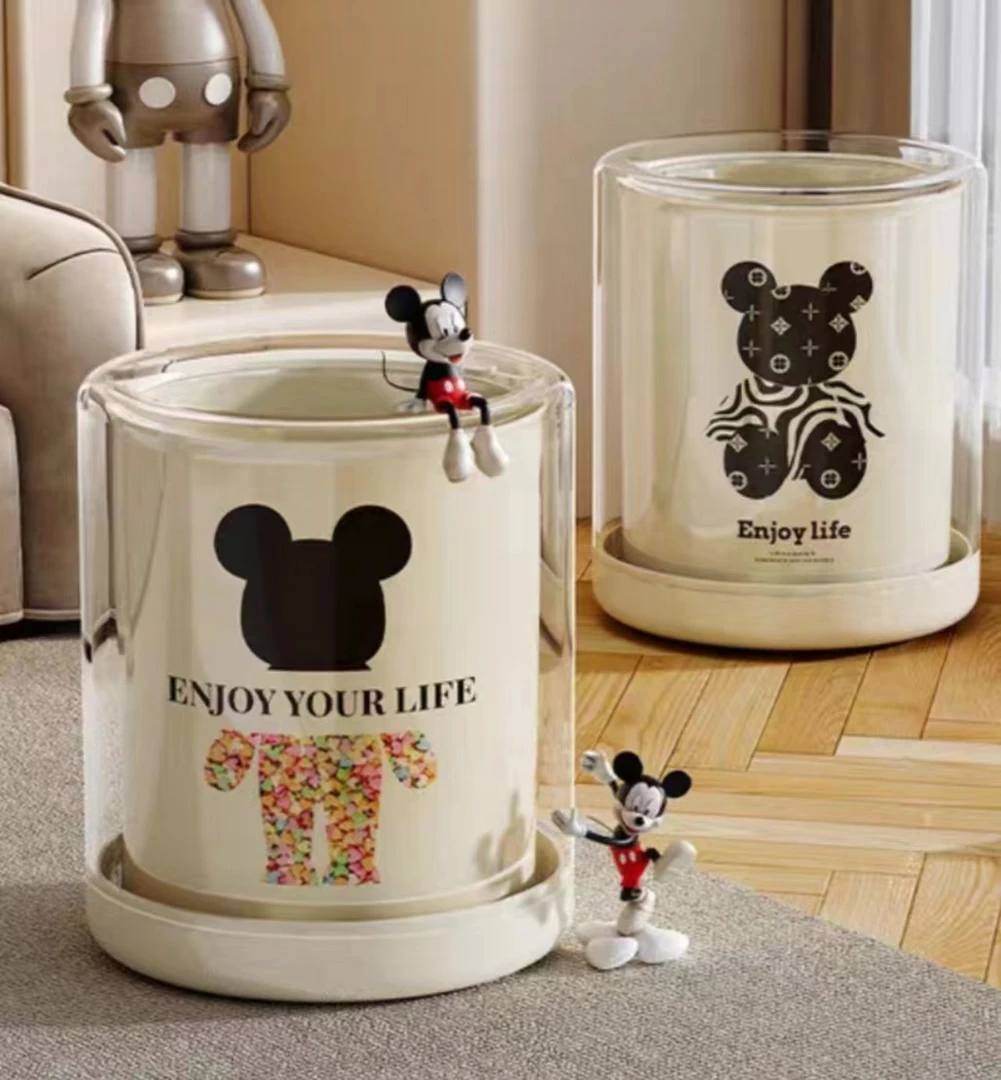 垃圾桶家用2024新款网红轻奢高档便携式现代简约卧室卫生间厨房