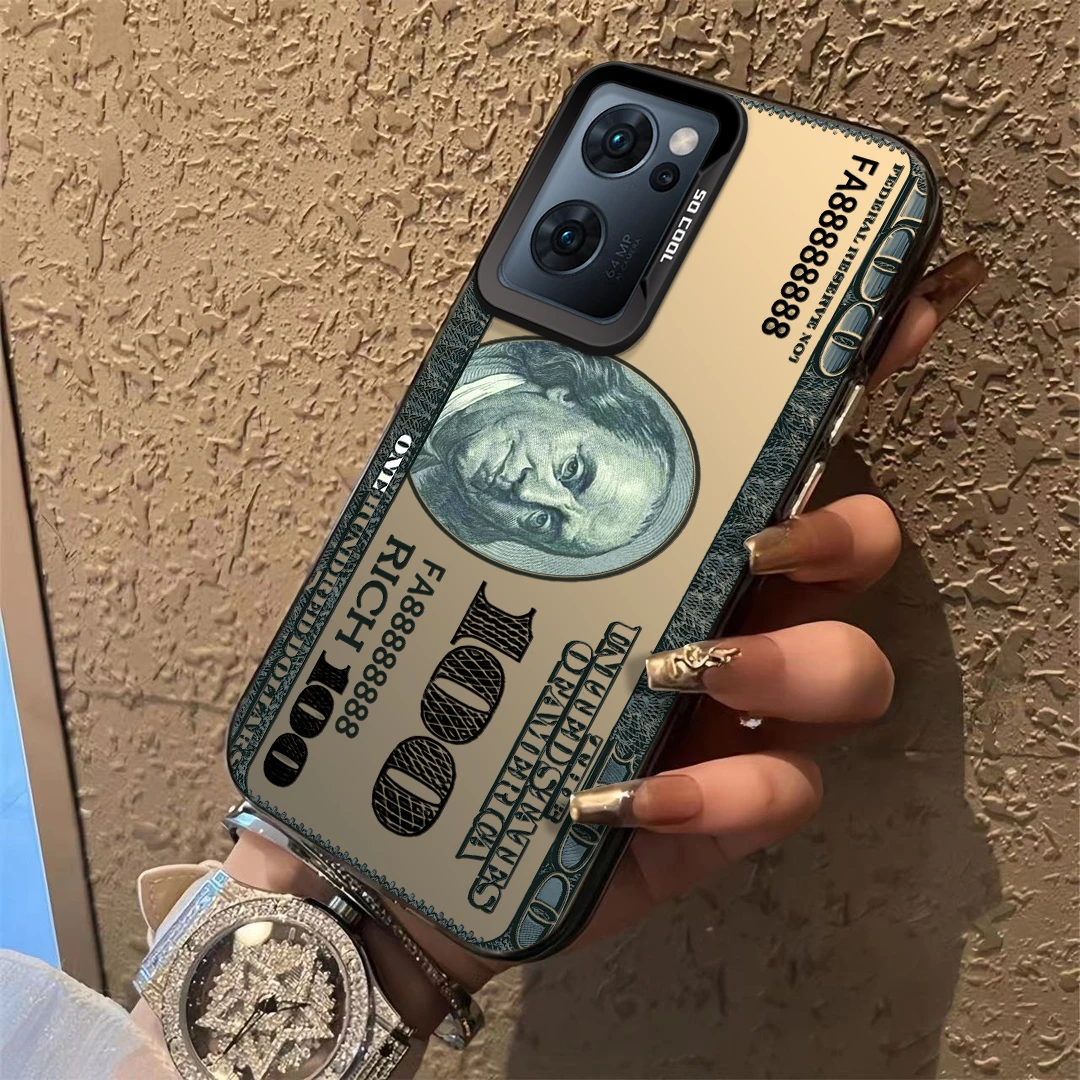适用于【OPPO】Reno7美金钞票个性创意新款防摔手机壳