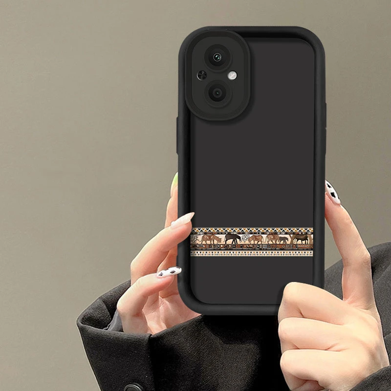 适用于【OPPO】A96创意个性图腾时尚超薄全包防摔手机壳