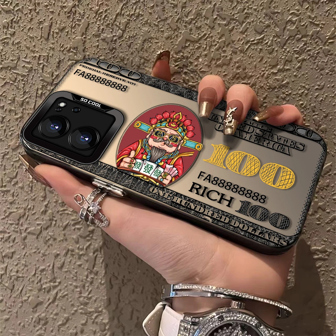 适用于【红米】K60至尊钞票财神国潮风创意新款全包防摔手机壳