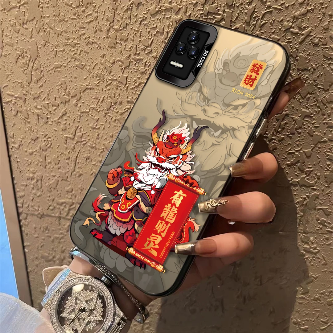 适用于【红米】K50/Pro新款龙行大运国潮全包防摔手机壳