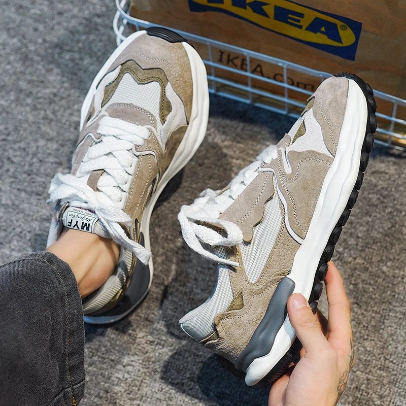 【小扬哥推荐】男鞋秋冬运动跑步小众设计溶解鞋厚底阿甘老爹