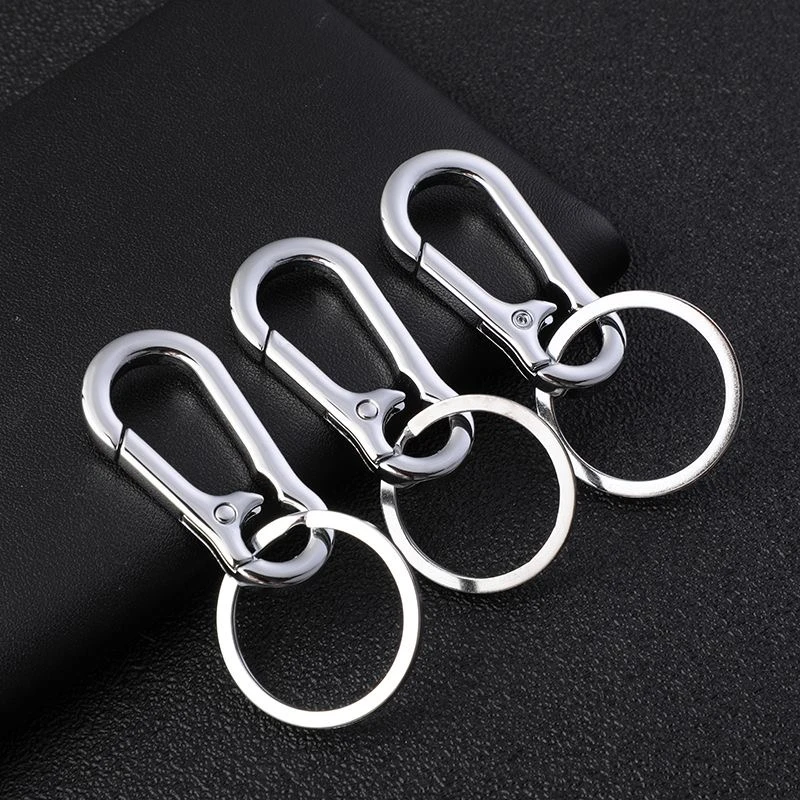 金属汽车钥匙扣男女士创意腰挂简约钥匙圈耐用锌合金挂件礼物纯色