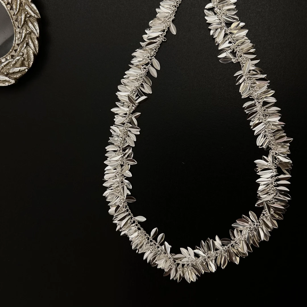 链子925银 X1851 简韩 新款草裙项链