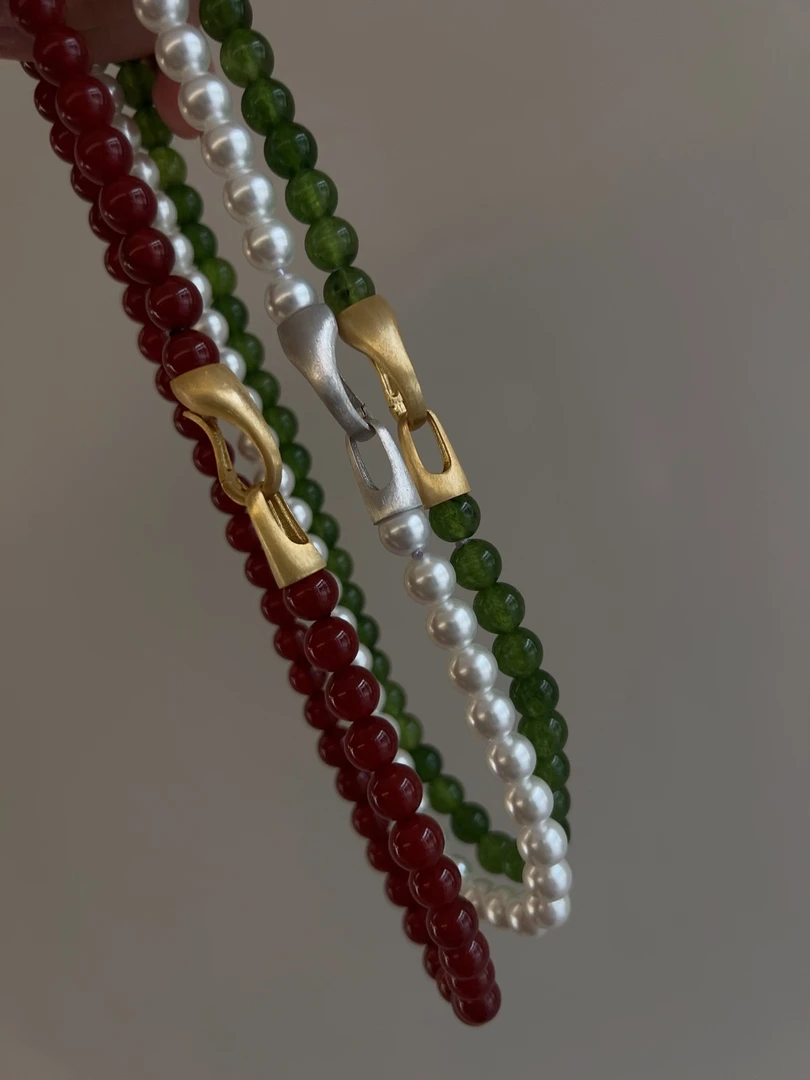 链子925银 X1866  简韩 新款珠珠项链