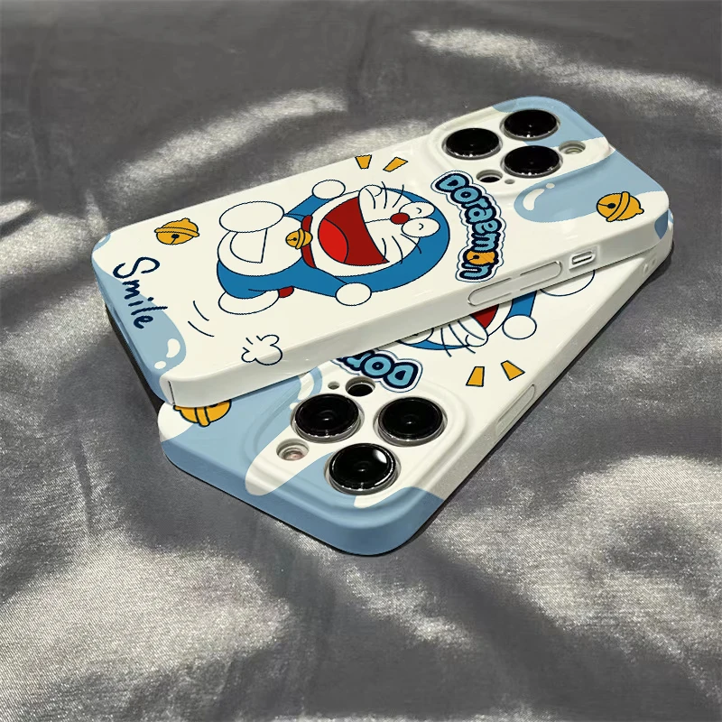 可爱奶油叮当猫iphone13/14promax菲林壳12苹果11/XS手机壳XR女8p