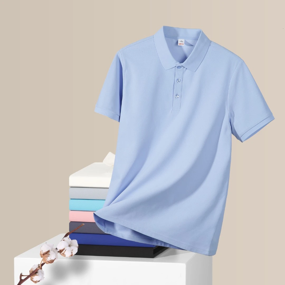 夏季工作服短袖t恤翻领polo衫文化衫广告工装制服印字定制仿棉