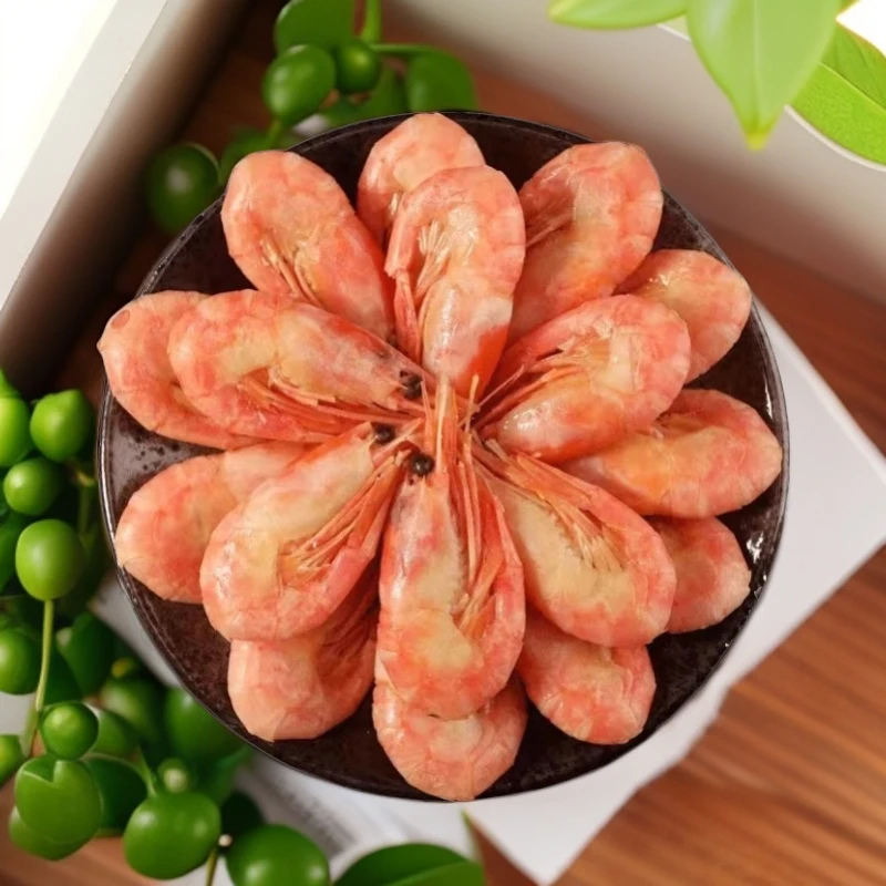 北极甜虾头籽熟冻90-120规格3斤/盒180-200只发顺丰 含少量黑头