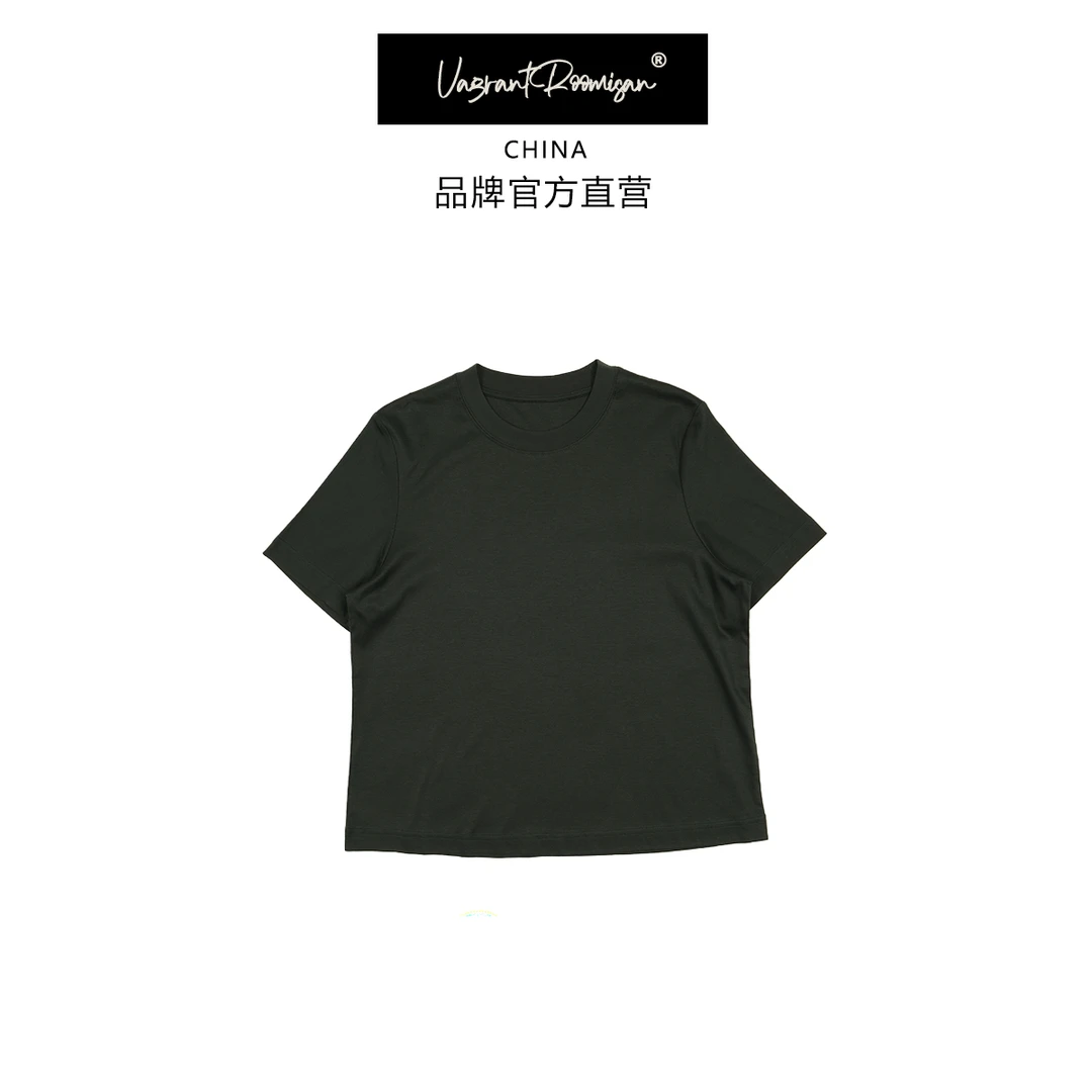 ROOMISAN2024春夏新品极简百搭短袖长岛T24198
