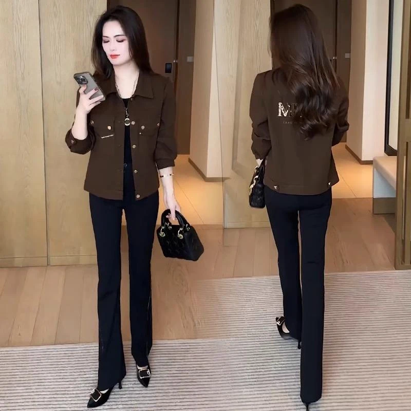 百搭修身时尚短外套女2024新款春秋季韩版宽松休闲牛仔夹克上衣服