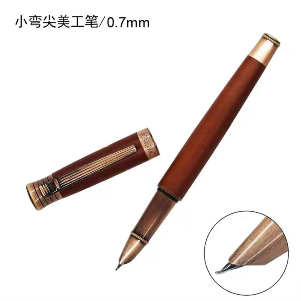 扬子鳄996铜制高档商务办公送礼钢笔美工笔手工打磨笔尖练字签名