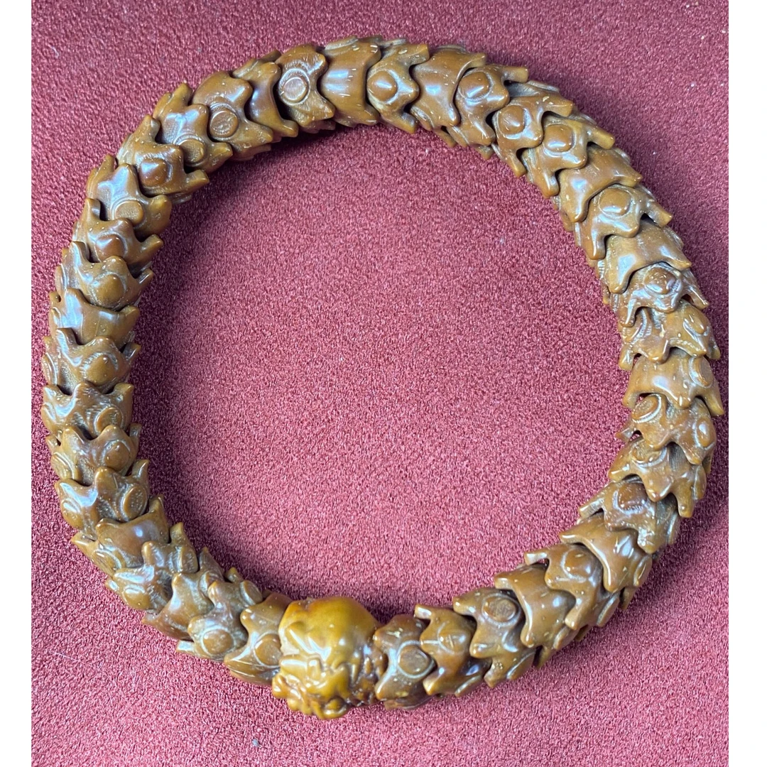 原生态紫金鼠龙珠款手串