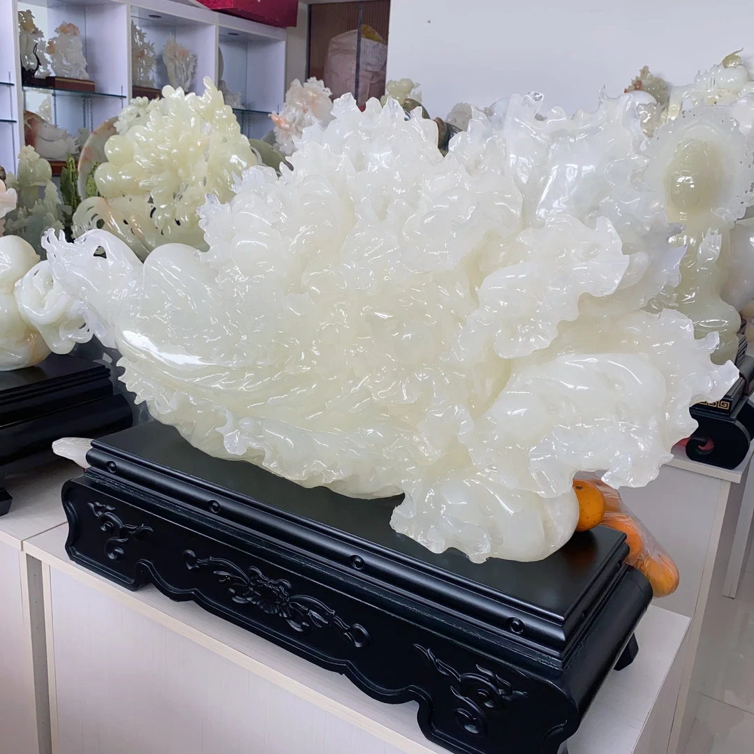 天然阿富汗玉雕白菜