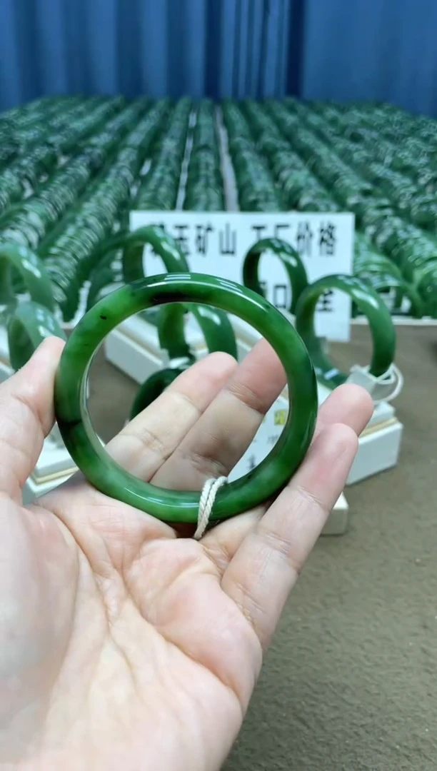【闪购商品】和田玉（碧玉）手镯未镶嵌俄罗斯碧玉口径60