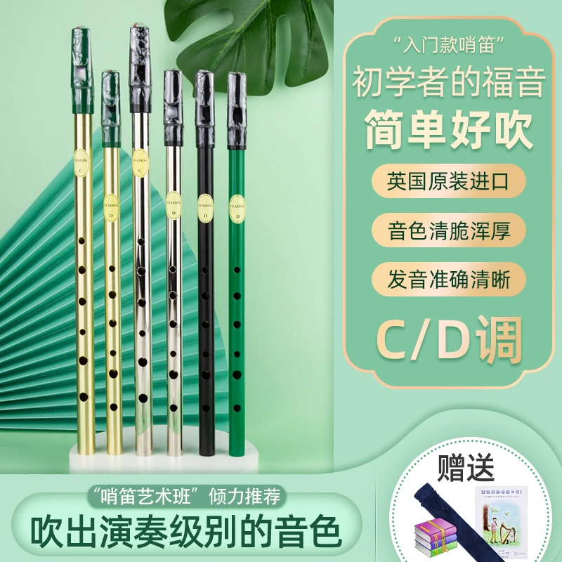 英国飞叨哨笛口笛乐器我心永恒哨笛锡笛D调C调风笛配教程
