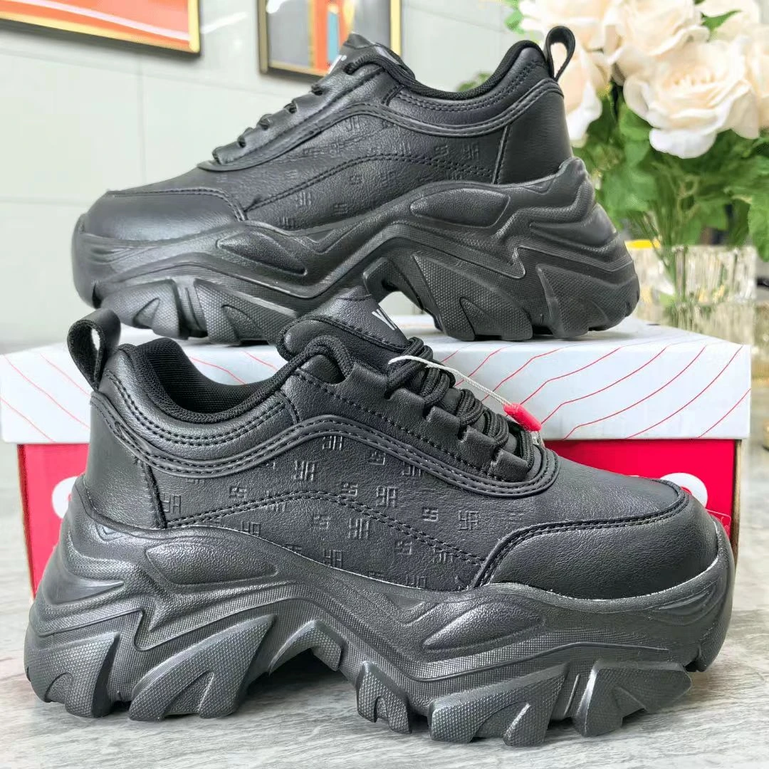 钟意女装浮力 7506月光黑色时尚休闲鞋