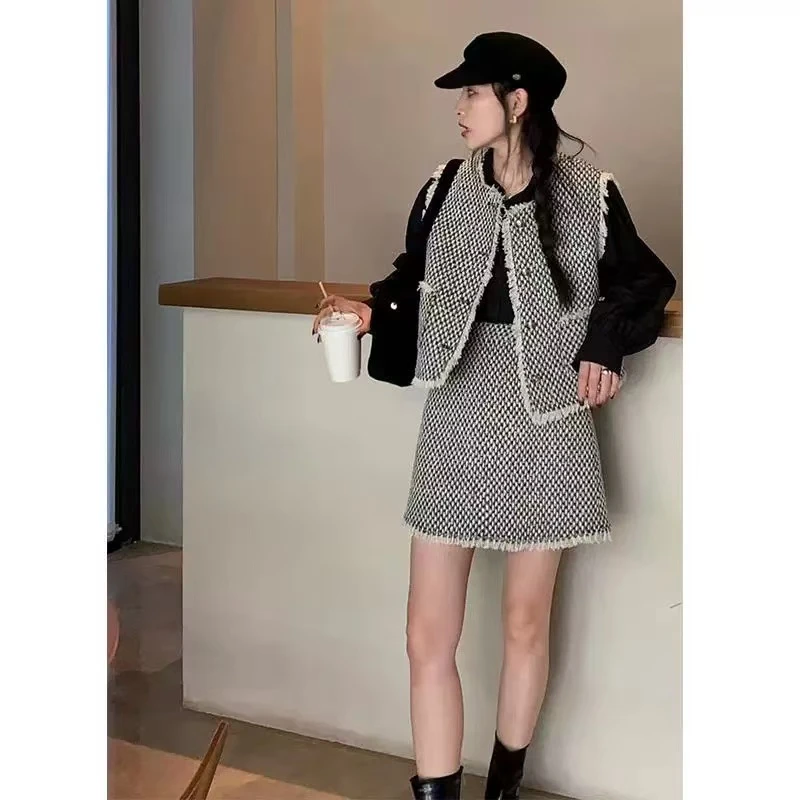 【钟意】B177黑色三件套装P3052