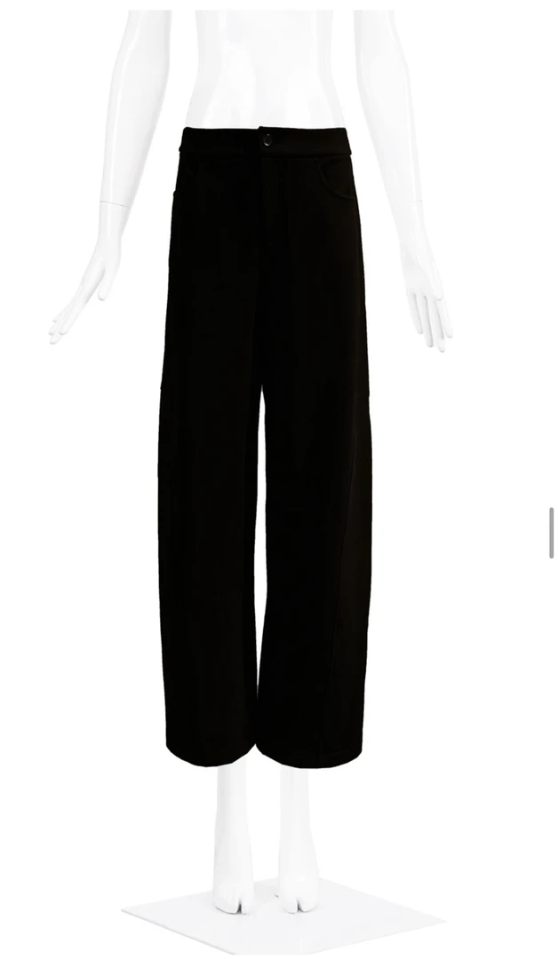 LIVELY .YAN俪妍黑色加绒直筒裤