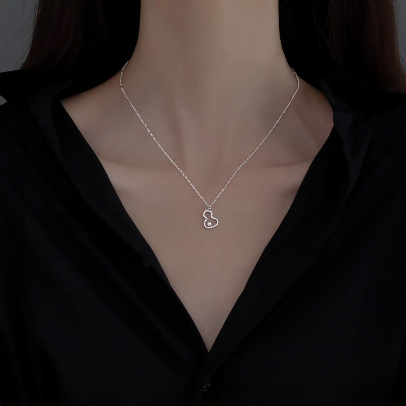坠链均925银  纯银葫芦项链女款2025年新款爆款ins风春夏锁骨链