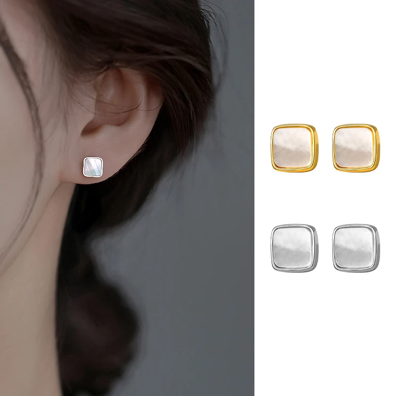 足银耳饰 999足银贝壳耳钉女2025火爆款养耳洞耳环轻奢高级感耳饰