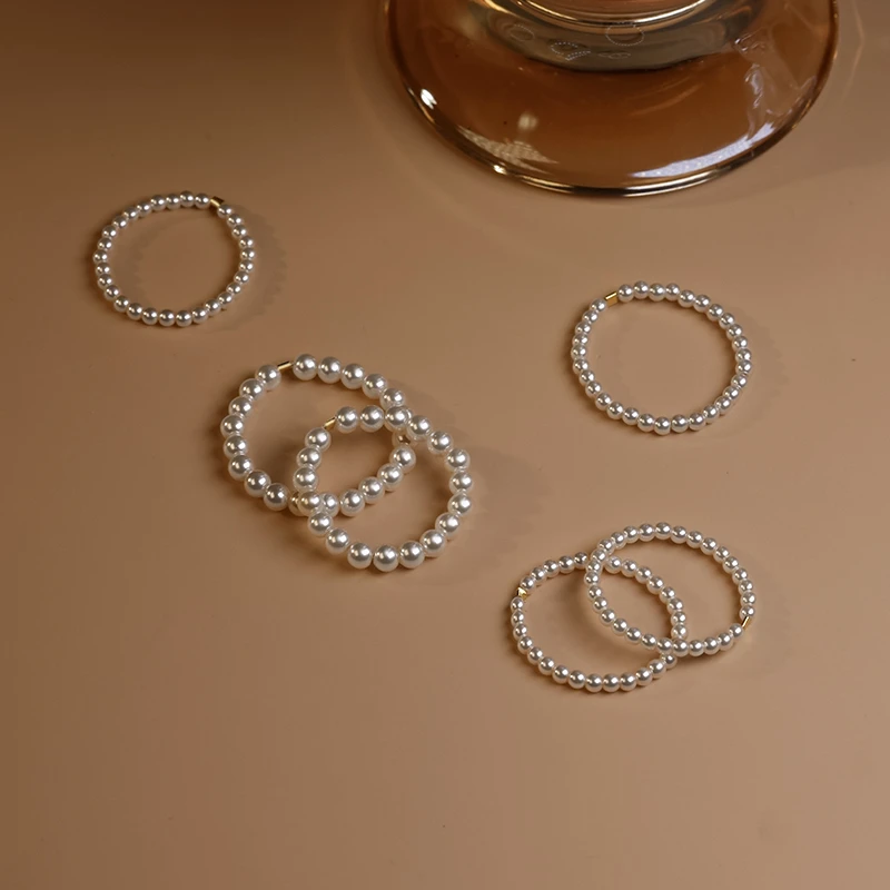 925银戒指 925纯银施家珍珠戒指女小众设计时尚食指叠戴指环素圈