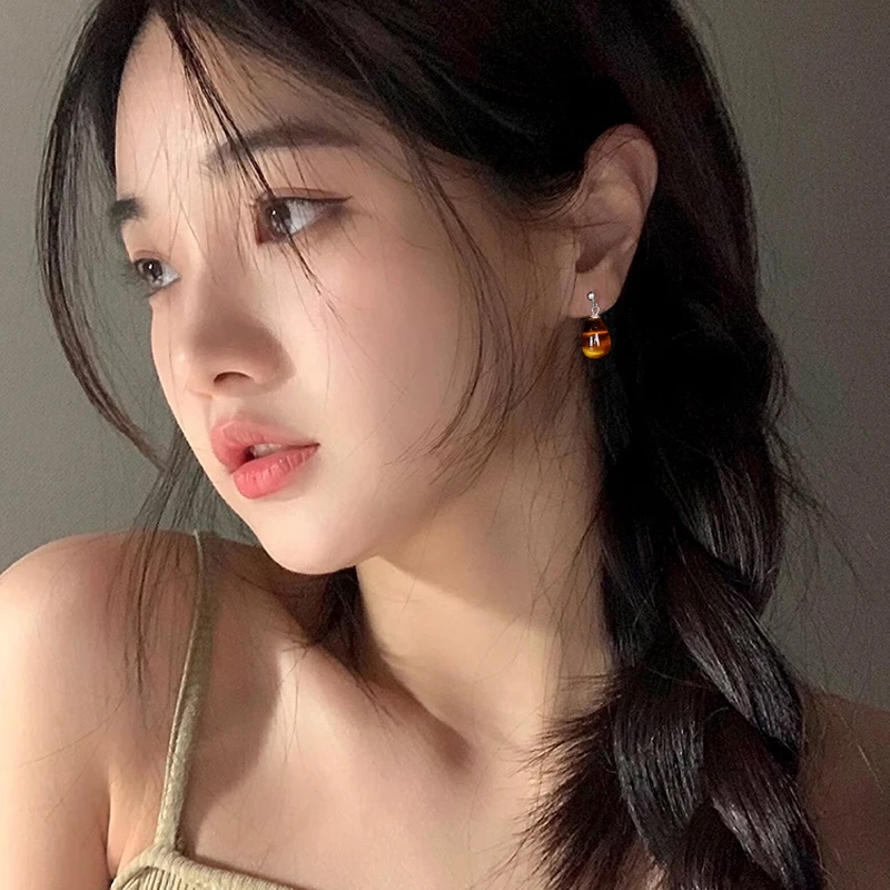 925银耳饰 ins马蜂窝耳钉女生可爱耳环2025新款小众个性设计耳饰