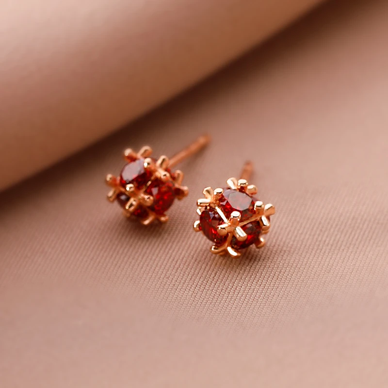 925银耳饰 925纯银锆石孔明锁耳钉女款2025爆款百搭小众耳饰首饰