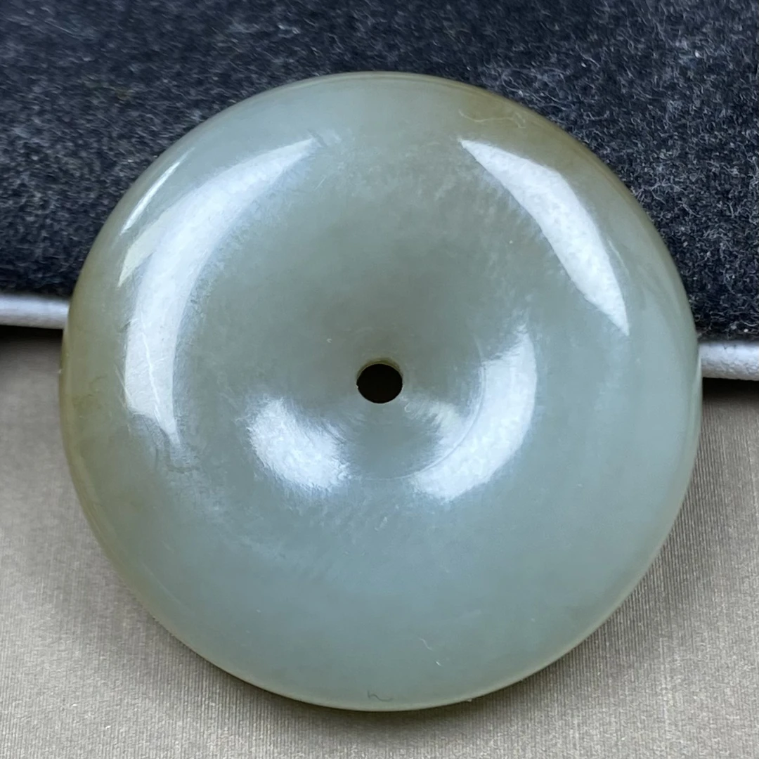 天然和田玉新疆且末糖平安扣细料油润一物一证精品礼物