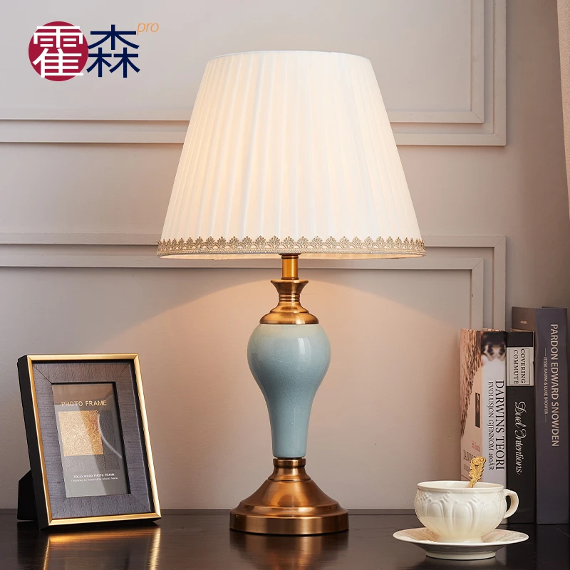 现代简约欧式台灯卧室床头浪漫美式温馨结婚家用现代北欧ins客厅
