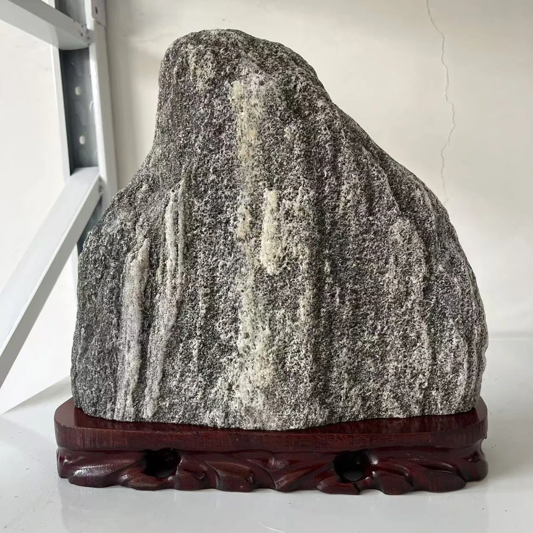 天然原石靠山石摆件玄关书房室内精美雕刻