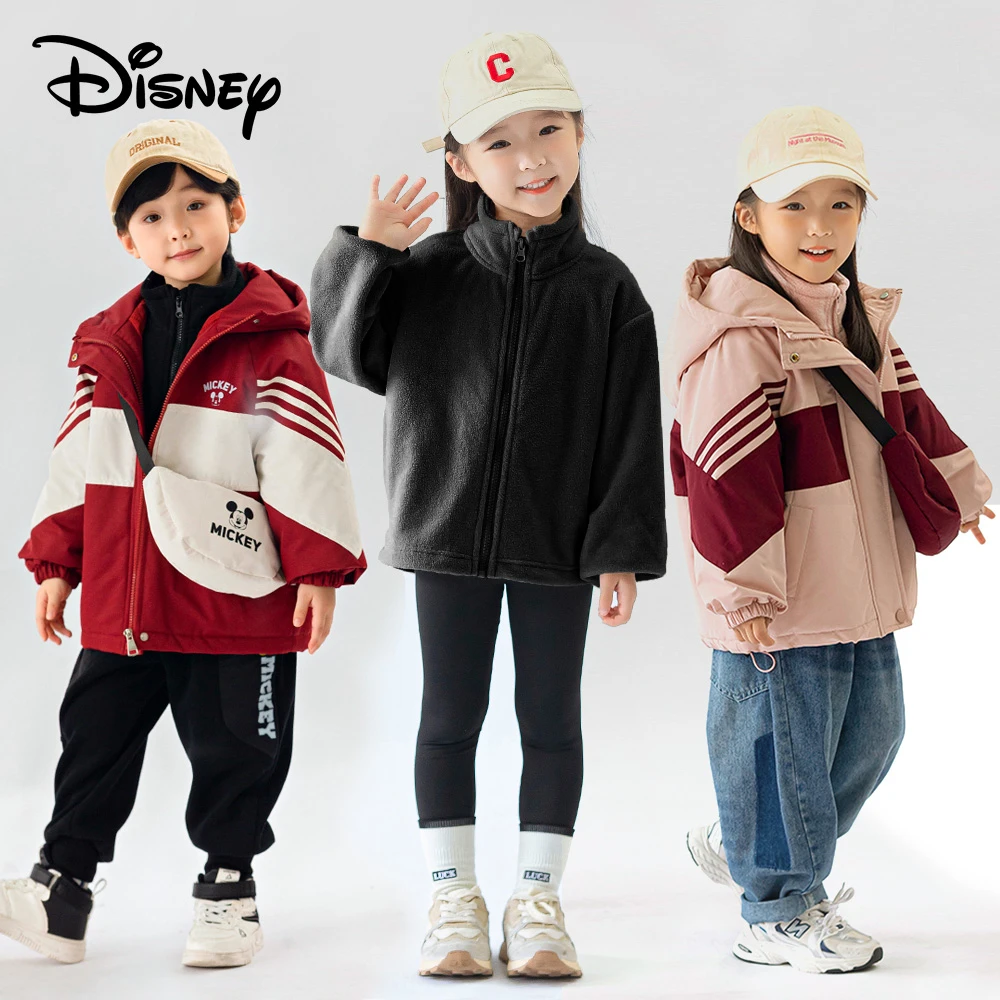 Disney儿童新款潮流百搭连帽外套内胆洋气两件套XBE3SJ716-YJ