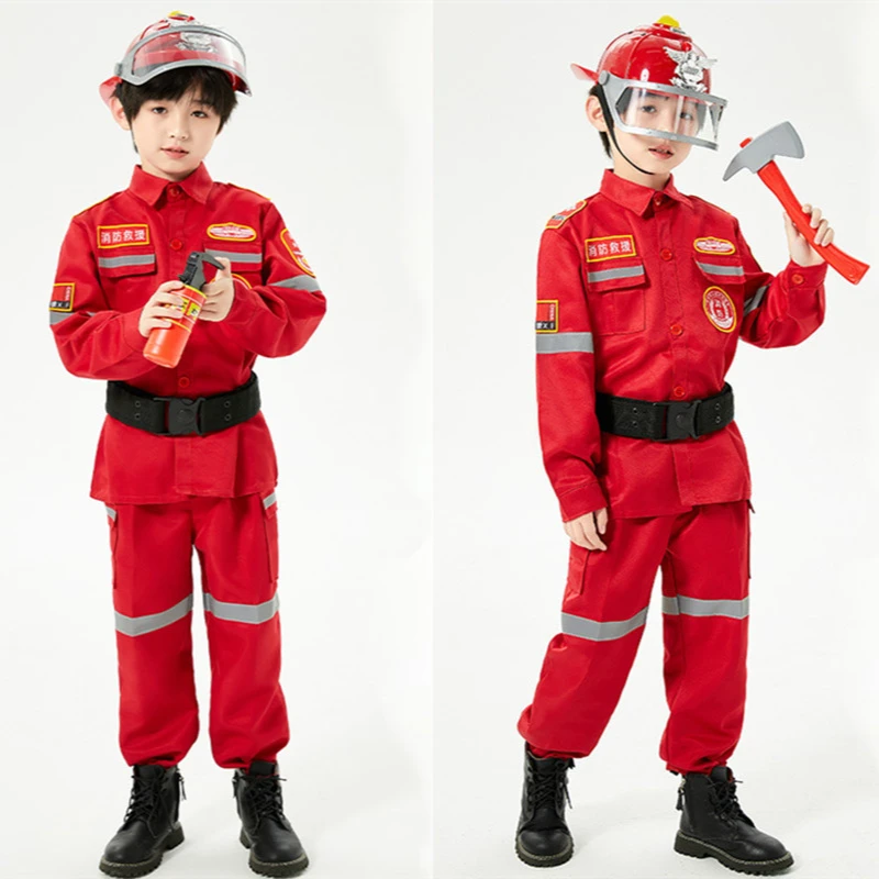 消防员服装儿童消防玩具山姆套装灭火器消防帽幼儿园角色扮演衣服