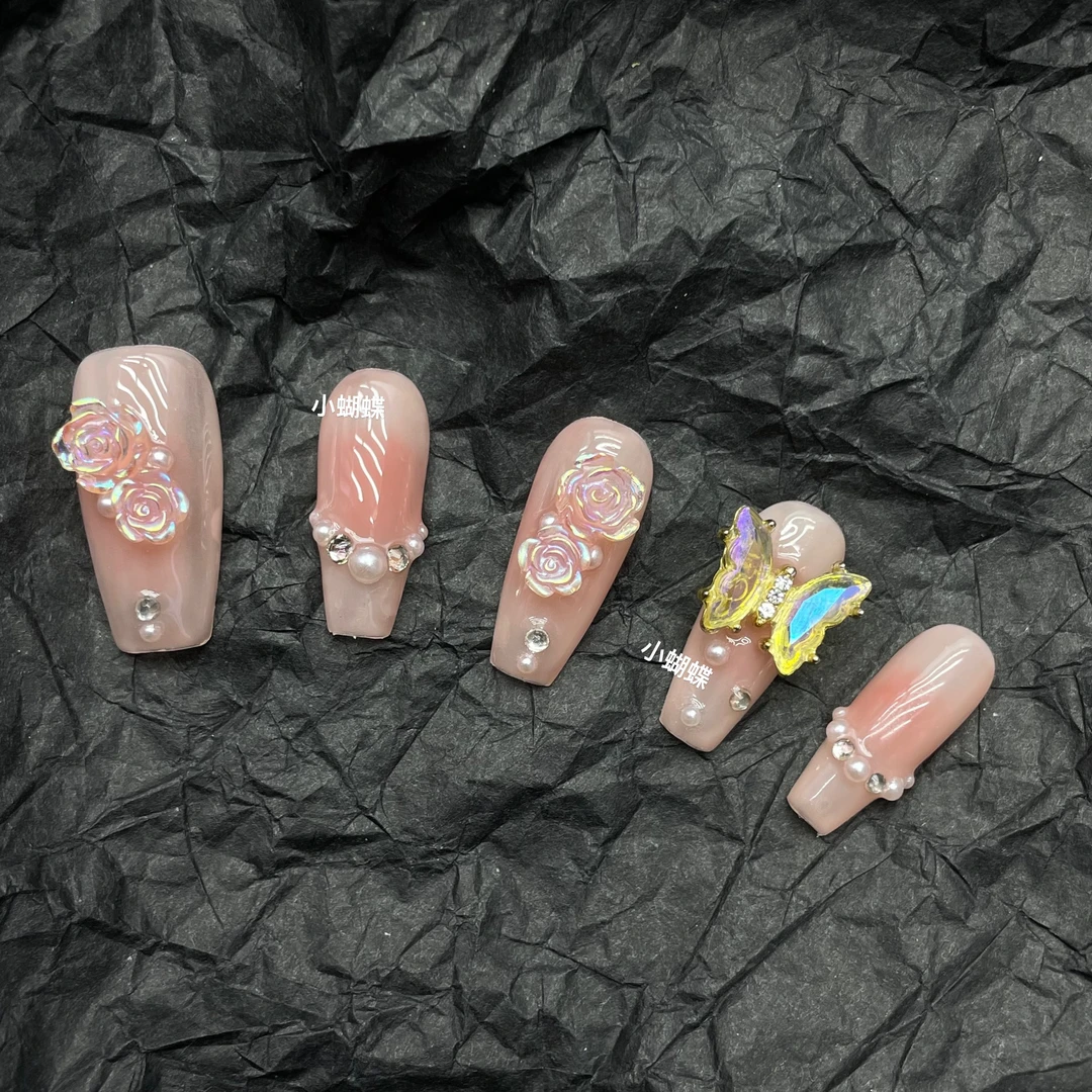 【仲夏夜之梦】腮红甜蜜浪漫蝴蝶梦境洛丽塔百搭纯手工定制穿戴甲