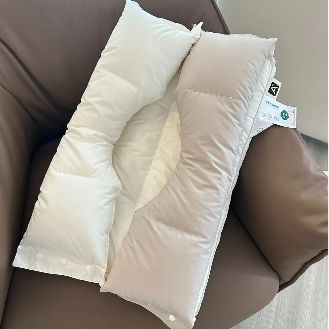 双向护颈牵引枕枕头枕芯三芯颈椎枕家用成人柔软酒店单人