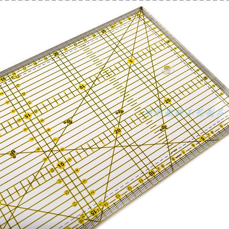 多功能拼布尺子长方形拼布专用尺手工diy缝纫工具缝份尺15X30/60