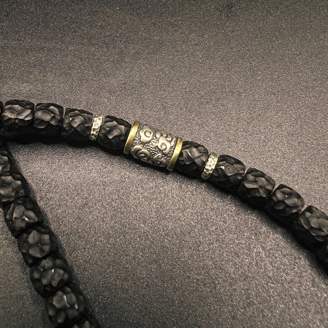 925银银制品 925银精美配饰祥云桶珠复古百香椰蒂古法腰珠