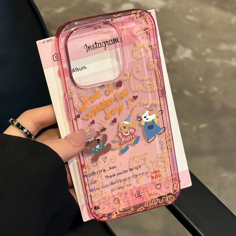 开心小狗ins风适用iphone15/14promax苹果11手机壳13软胶12防摔RQ