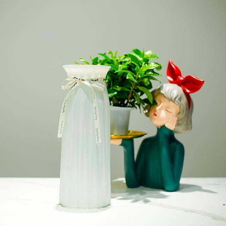 【开播浮力】北欧大号插花花瓶干花创意客厅插花水养白色玻璃花瓶