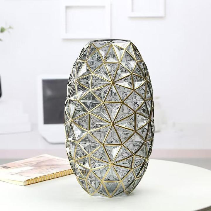 高端轻奢钻石美巢花瓶插花器现代简约高颜值玄关艺术手工插花瓶