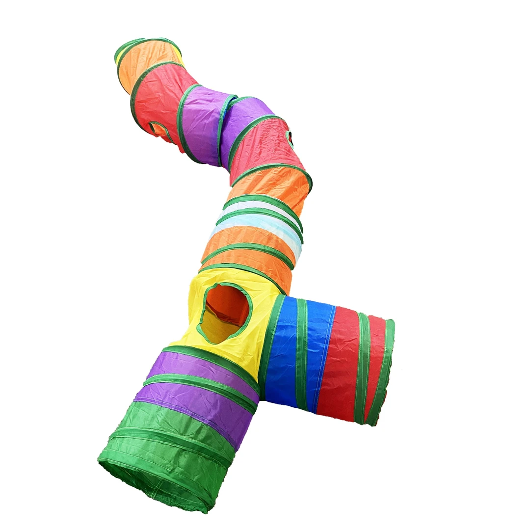 可折叠宠物用品彩虹隧道猫隧道智益猫玩具钻桶通道